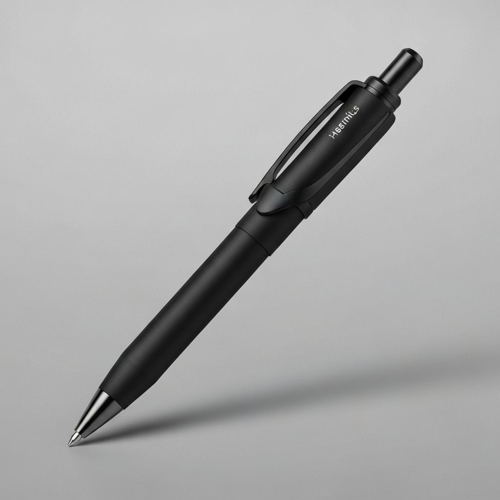 Moderner Rollerball-Stift mit Matt-Schwarz-Finish und verstellbarem Griff